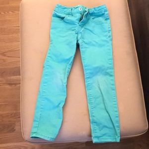 Size 4 light green skinny jeans